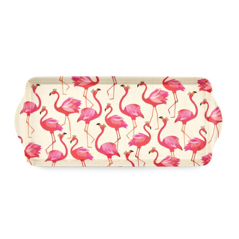Pimpernel Flamingo Melamine Handled Sandwich Tray15.25" x 6.5", 1 of 5