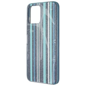 PureGear Slim Shell Series Hard Case for REVVL 6 5G - Blue Stripes/Glitter - 1 of 1
