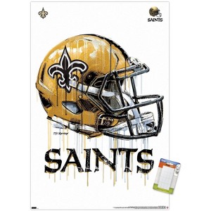 Trends International NFL New Orleans Saints - Drip Helmet 20 Unframed Wall Poster Prints - 1 of 4