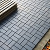 Vynxaria 44 Pieces of 12x12 Gray Plastic Interlocking Tiles with Checkerboard Pattern, Waterproof for Patio, Poolside, Balcony, Backyard - 2 of 4