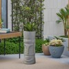 Wooakway 10"W × 24"H Polynesian Style Novelty Statue Planter Outdoor Indoor Urn Planter Decor Garden Pot Antique Green - 2 of 4