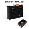 SKRAN Modern Drawer Bedroom Chest of Drawers with 8 Drawers Dresser for Living Room, Bedroom, Hallway(Black,47.6″L x 15.7″W x 36.7″H) - 3 of 4