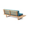 Modern Futon Sofa, Acacia Wood Upholstered Futon Couch, Non-porous Water-resistant Loveseat Sofa - image 3 of 4