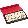 WE Games Double 6 Dominoes - Ivory with Black Vinyl Case - 4 of 4