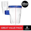6-Pack 32oz Plastic Containers with Twist Top Lids, Airtight, for Freezer - 2 of 4