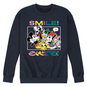 Men's - Disney - Mickey, Pluto, Minnie, Donald Duck, Goofy & Daisy Graphic Fleece Sweatshirt - 1 of 4