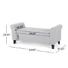 XIYUYEU Storage Bench for Bedroom,Storage Ottoman Bench with Rolled Arms,Ottoman for Living Room,Bedroom,Brown/Ivory/Light Gray - 3 of 4