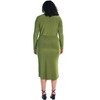 24seven Comfort Apparel Long Sleeve Dressy Tulip Skirt Knee Length Plus Size Dress - 3 of 4