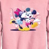 Boys' - Disney - Mickey Minnie Kiss Graphic Long Sleeve Fleece Sweatshirt - 2 of 4