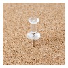 U Brands Standard Push Pins Plastic Clear Silver Pin 7/16" 200/Pack 3088U06-24 - 2 of 4