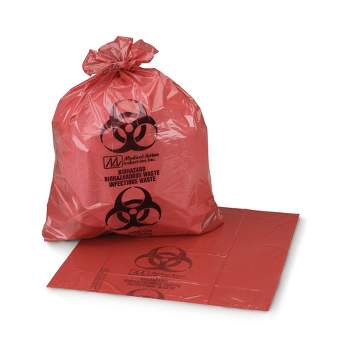 Plasticplace 55-60 Gallon Trash Bags - Red, case of 50 bags