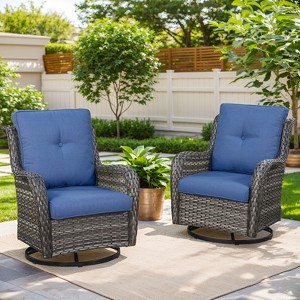 Gymojoy Outdoor Swivel Patio Chairs All-Weather Patio Swivel Glider Chairs Set of 2 - 1 of 4