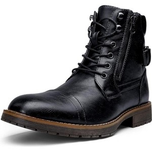 Santimon Men's Boots Casual Motorcycle Combat Ankle Dress Boot - 1 of 3
