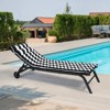 VisioGear 2PCS Set Outdoor Lounge Chair Cushion, Replacement Patio Funiture Seat Cushion, Chaise Lounge Cushion, Black & White, 72.83"*23.62"*2.36" - 4 of 4