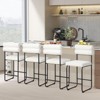 Tangkula Set of 2 Counter Height Bar Stools 26" Counter Stools w/ Metal Frame & Footrest - 3 of 4