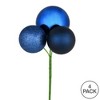 Vickerman 18" Ball Ornament Christmas Pick, 4 per Bag - 2 of 2