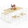 Hooseng Dining Table Set for 4, 5-Piece Kitchen Table Chairs Set, Rectangle Dining Room Table Set with Backrest  and Wooden Table Top for Small Spaces - 4 of 4