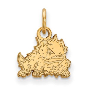 Black Bow Jewelry 14k Yellow Gold Texas Christian Horned Frogs NCAA Extra Small Pendant - 1 of 3
