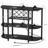 Aheaplus 47.24" Storage Wine Bottle & Glass Rack with Lights and Outlets - 4 of 4