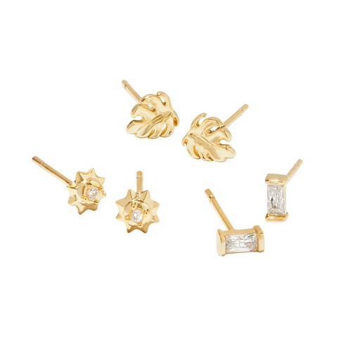 Kendra Scott Leigh Earring Set 3pc - Gold : Target