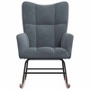 CLIHOME Modern Compact 30.7" Wide Velvet Rocking Chair,Ergonomic Rocker with Steel Frame & Rubber Wood Legs,Plush Accent Chair for Living Room - 2 of 4