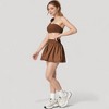 Anna-Kaci Women's High Waist Pleated Mini Skirt with Wide Waistband and Side Pockets - 3 of 4