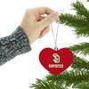 South Dakota Secondary Logo Heart Love Wood Christmas Tree Holiday Ornament - 3 of 3