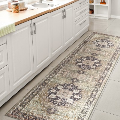 Maris Ornate Medallion Washable Area Rug - JONATHAN Y