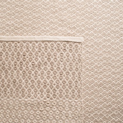 27" Off-White Flat Woven Cotton Handmade Rug