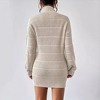 Coolmee Women's Winter Sweater Dress Long Sleeve Turtleneck Chunky Knitwear Dress Pullover Bodycon Sweater Dress - 2 of 4