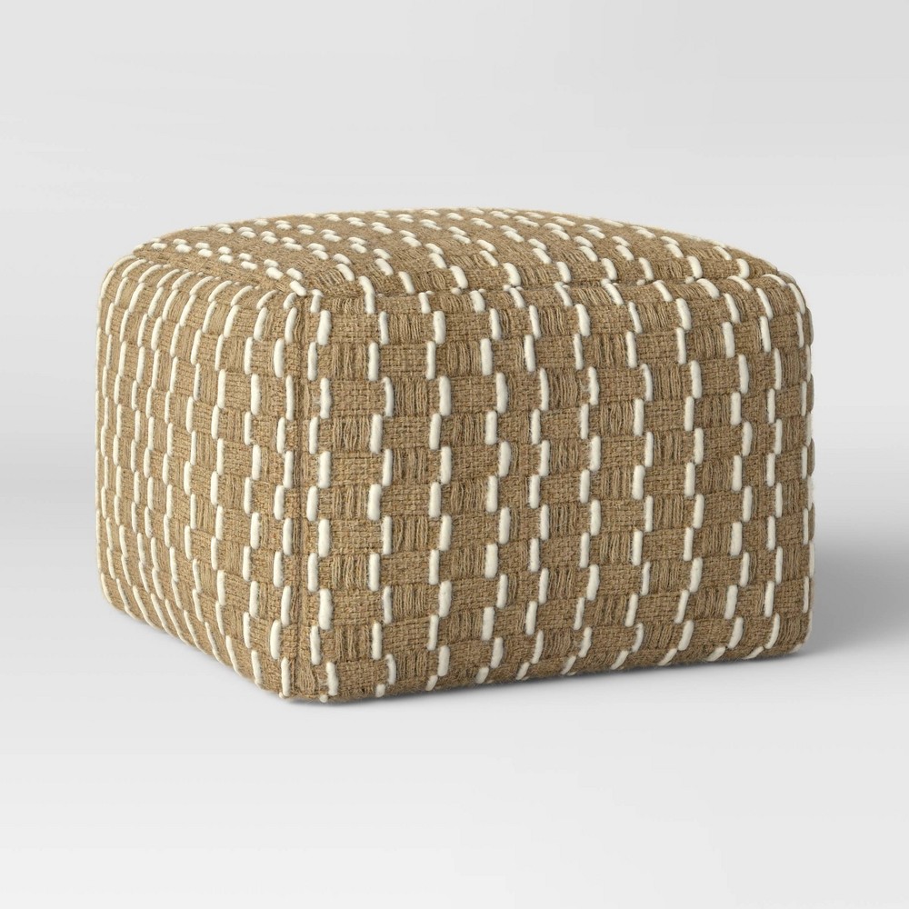 Hopedale Modern Jute Pouf - Threshold™