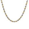 Steeltime 24" Men's two tone stainless steel rope chain necklace - 4 of 4