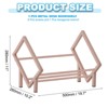 Unique Bargains Stainless Steel Magazine CD Storage Desk Decorative Bookshelf - 2 of 4
