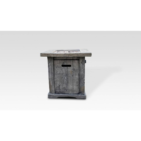Waughan Wood Look Outdoor Gas Fire Pit Brown Summerland Home