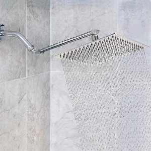 PAGED Square Rainfall Shower Head High Pressure Shower Heads with Adjustable Shower Head Arm for Bathroom - 1 of 4
