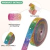 Unique Bargains Rhinestone Spray Rainbow Flexible Durable Ribbon 0.5/1.1 Inch x 2 Yards 2 Rolls - image 2 of 4