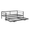 NicBex Twin Size Day Bed Metal Frame 78" Daybed with Pop Up Adjustable Trundle for Living Room - 4 of 4