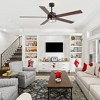 Airsurfer 65" Black Dual-Tone Wood Blade Ceiling Fan with E26 Light Socket, Remote Control & 6-Speed Quiet DC Motor  ( 5 -Blade ) - 2 of 4
