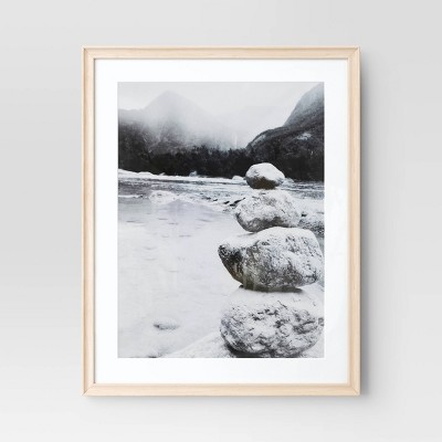 22" x 28" Matted to 18" x 24" Wedge Poster Frame Natural - Threshold™