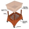 Emsco 9pc Patio Pickers Stand Accessory Kit Includes Legs and Casters Outdoor Planter Stands and Holders Brown 24"x9"x20" - 4 of 4