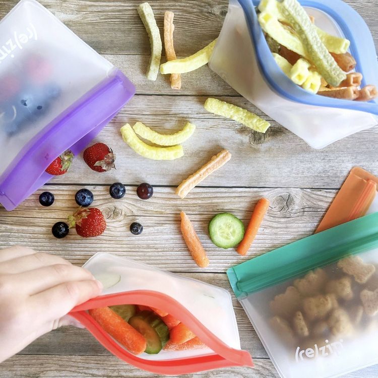 (re)zip Reusable Leakproof Food Storage Stand-Up Snack-sized 1-Cup Bags - 5-pk: BPA-Free, 2 of 8