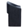 HomeRoots 26" Gray and Gold Velvet and Steel Counter Height Bar Chair - 4 of 4