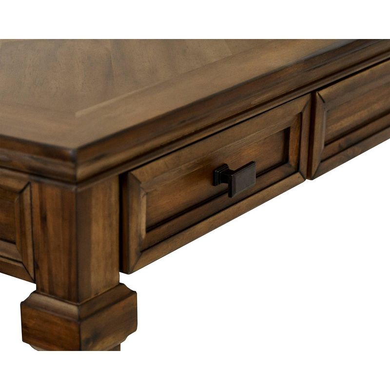 Porter Traditional Wood Open L-Desk &#38; Return Brown - Martin Furniture, 5 of 13