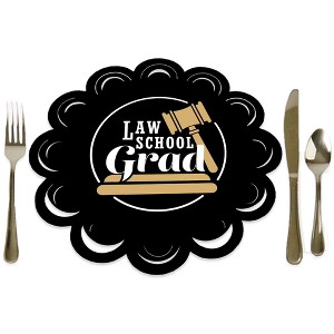 Big Dot of Happiness Law School Grad - Future Lawyer Graduation Party Round Table Decorations - Paper Chargers - Place Setting For 12 - 1 of 4