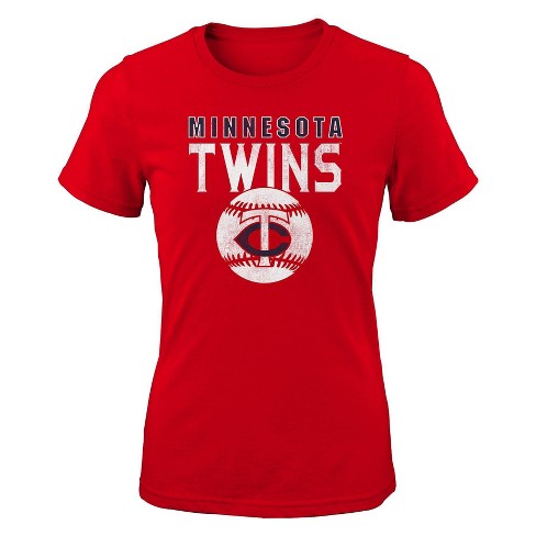 MLB Minnesota Twins Girls' Crew Neck T-Shirt - XS