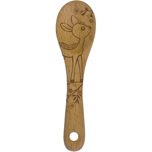 Talisman Designs Laser Etched Beechwood Mini Spoon, Woodland Collection, Deer - image 1 of 1