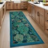 Washable Floral Animal Jungle Rug Non Slip Low Pile Rug Soft Throw Floor Cover Foldable Indoor Carpet for Living Room Bedroom Playroom Nursery - 2 of 4