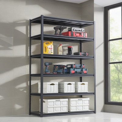 ROOMTEC 6 Tier Heavy Duty Metal Storage Shelves, Adjustable Standing Storage Shelf Units Rack (84"H x 55.1"W x 23.6"D)
