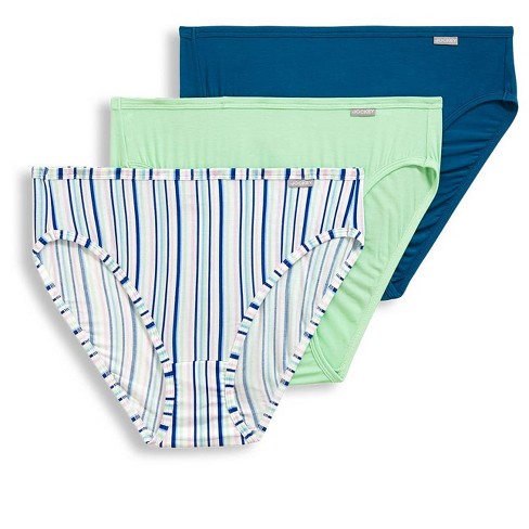 Jockey Womens Supersoft French Cut 3 Pack Underwear French Cuts Viscose 10  Soft Mint/streamer Stripe/sapphire : Target
