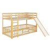 YOOCOZZ Twin over Twin Floor Bunk Bed with Slide and Ladder - 4 of 4